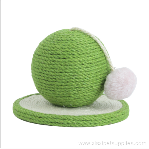 eco-friendly ball shape sisal durable cat toys